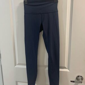 Lululemon Wunder Under Navy High-Waisted Leggings Size 4